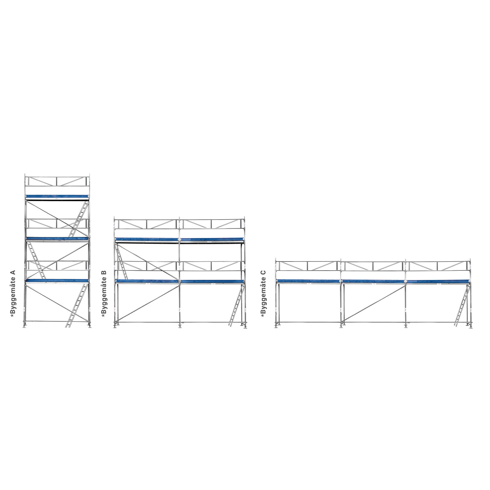 Kombinētās sastatnes 34m2