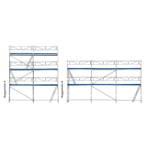 Kombinētās sastatnes 51m2