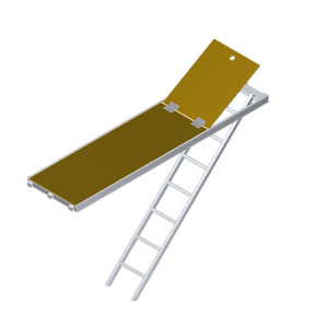 Platforma ar lūku, alumīnija / finiera - 2,57m