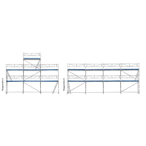 Kombinētās sastatnes fasādēm 68m2